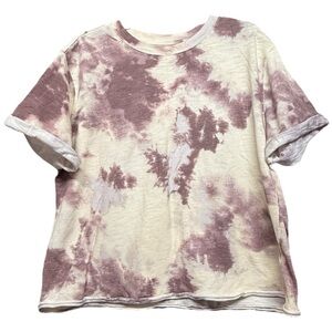 True Craft Tie-Dye Short Sleeve Tee - Cream and Purple
